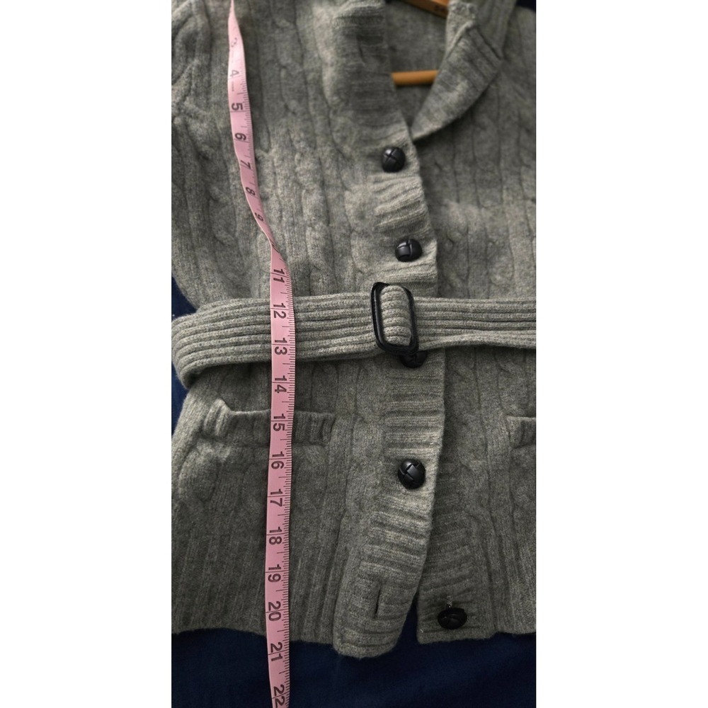 Polo Ralph Lauren Cable‑Knit Wool/Cashmere Cardigan – Castleton Green -Women's M - Picture 16 of 16